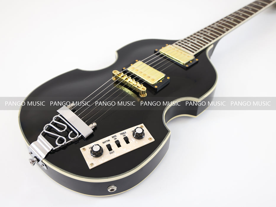 PANGO MUSIC Black Violin Style Electric Guitar (GKS-107)