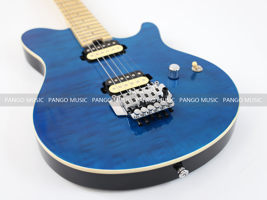 PANGO MUSIC Blue Electric Guitar with Flamed Maple Top (GKS-102)