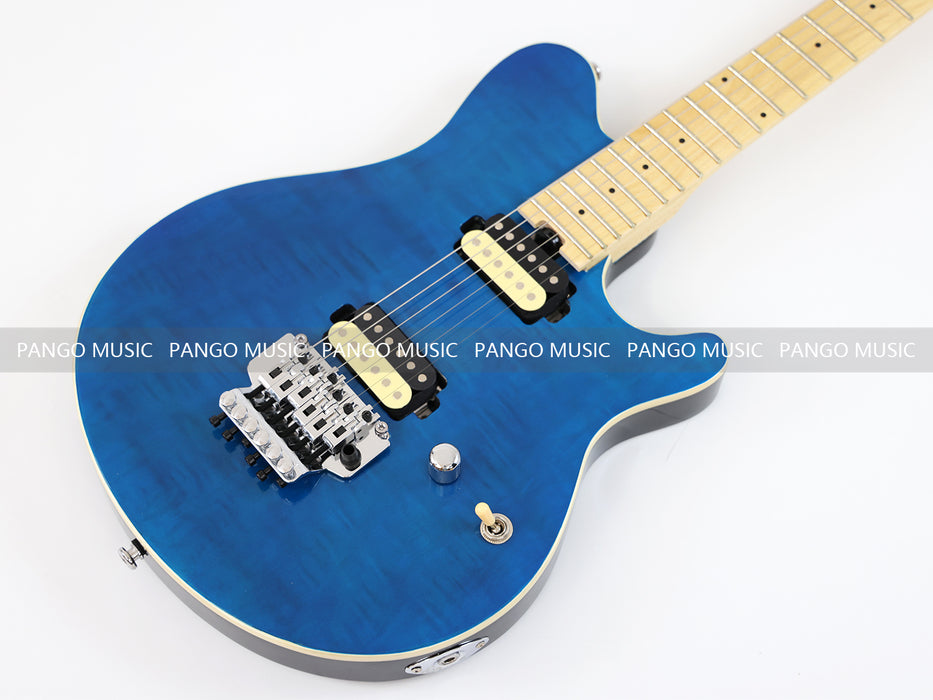 PANGO MUSIC Blue Electric Guitar with Flamed Maple Top (GKS-102)