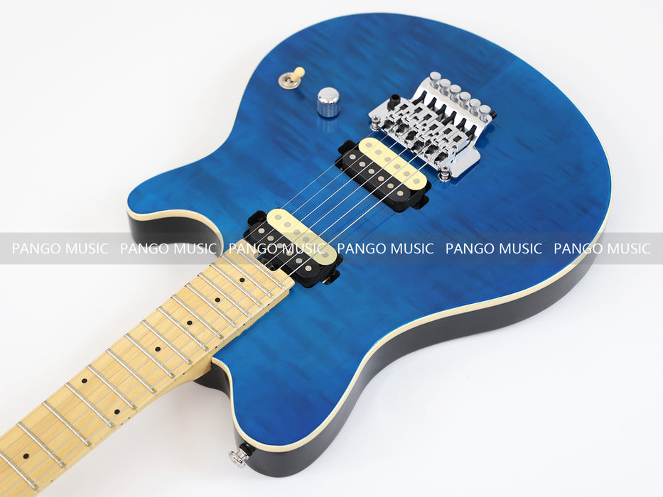 PANGO MUSIC Blue Electric Guitar with Flamed Maple Top (GKS-102)