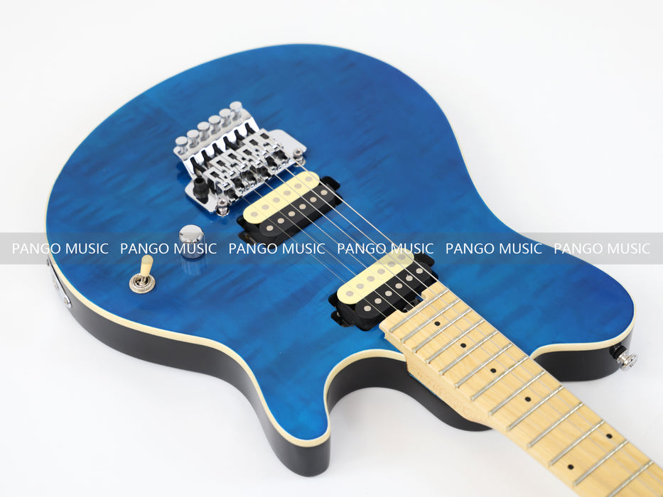 PANGO MUSIC Blue Electric Guitar with Flamed Maple Top (GKS-102)