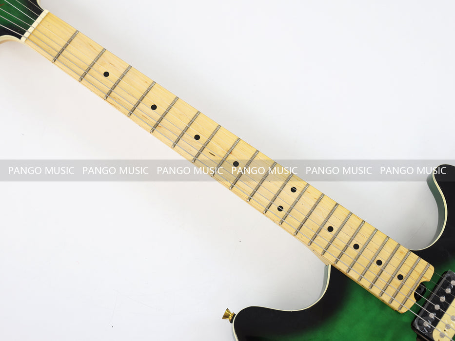 PANGO MUSIC Green Electric Guitar with Quilted Maple Top (GKS-109)