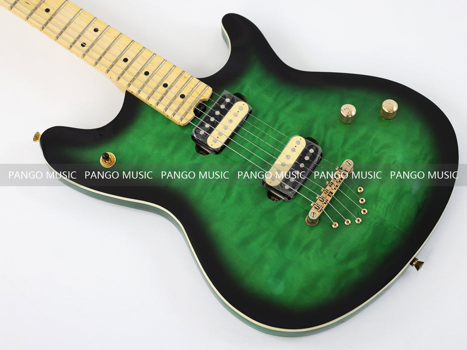 PANGO MUSIC Green Electric Guitar with Quilted Maple Top (GKS-109)