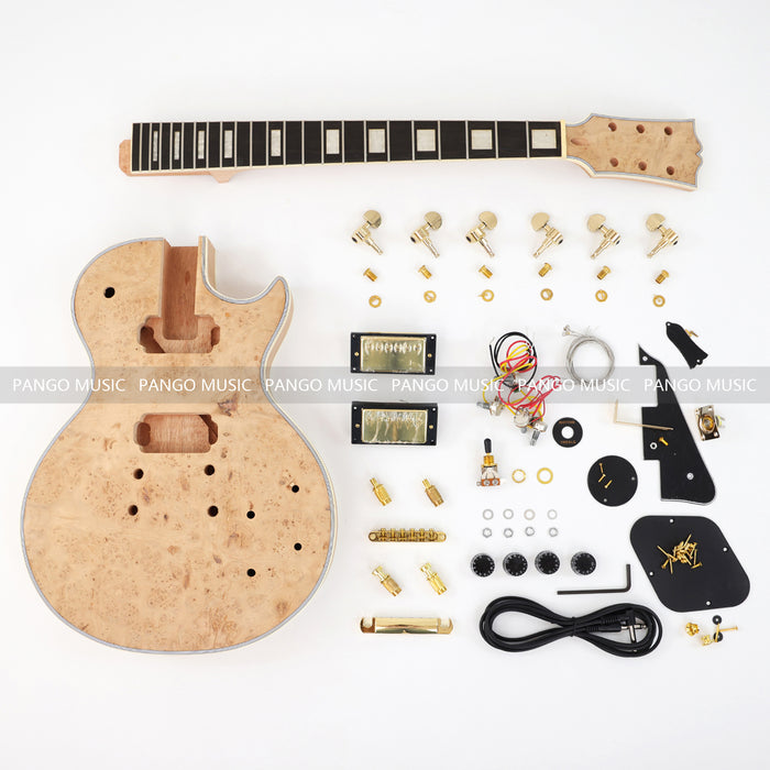 LP Custom DIY Electric Guitar Kit with Burl Maple Top (CST-970)