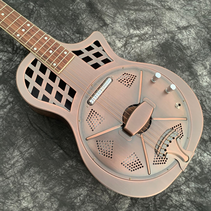 PANGO Music Steel Body Resonator Electric Guitar (YMZ-202)