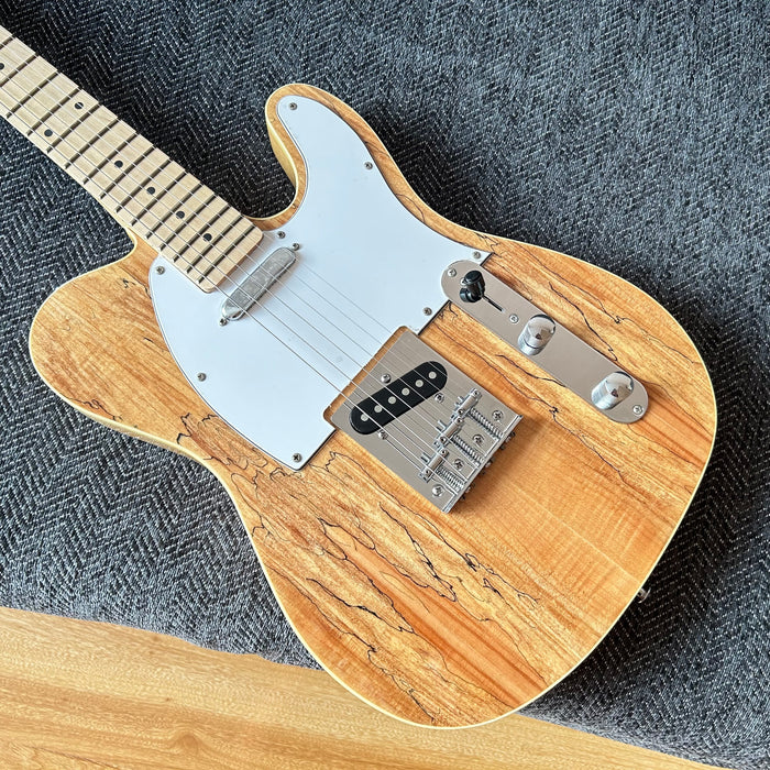 PANGO Music Tele Style Electric Guitar with Spalted Maple Top (PTL-128)