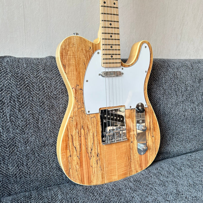 PANGO Music Tele Style Electric Guitar with Spalted Maple Top (PTL-128)