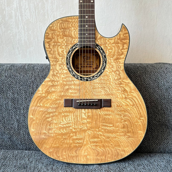 Shanghai Music Show Sample 41 Inch Acoustic Guitar with LED EQ (QAG-AT4)