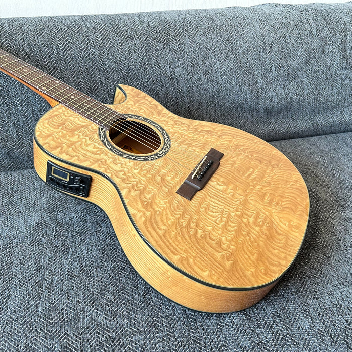 Shanghai Music Show Sample 41 Inch Acoustic Guitar with LED EQ (QAG-AT4)