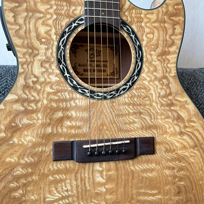 Shanghai Music Show Sample 41 Inch Acoustic Guitar with LED EQ (QAG-AT4)