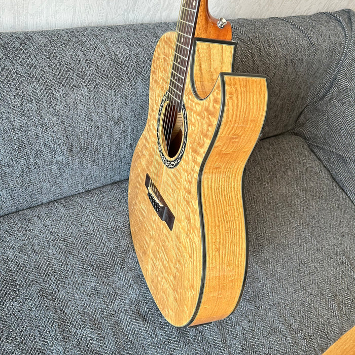 Shanghai Music Show Sample 41 Inch Acoustic Guitar with LED EQ (QAG-AT4)