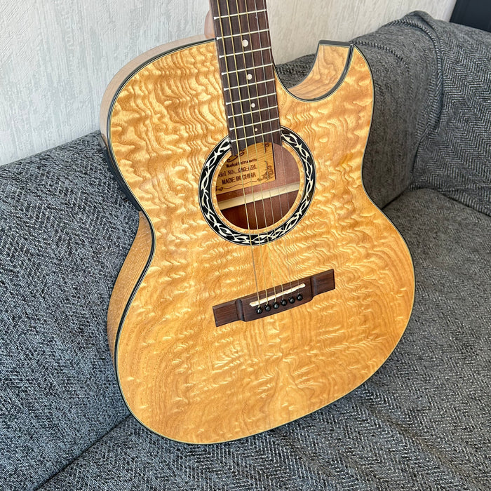 Shanghai Music Show Sample 41 Inch Acoustic Guitar with LED EQ (QAG-AT4)