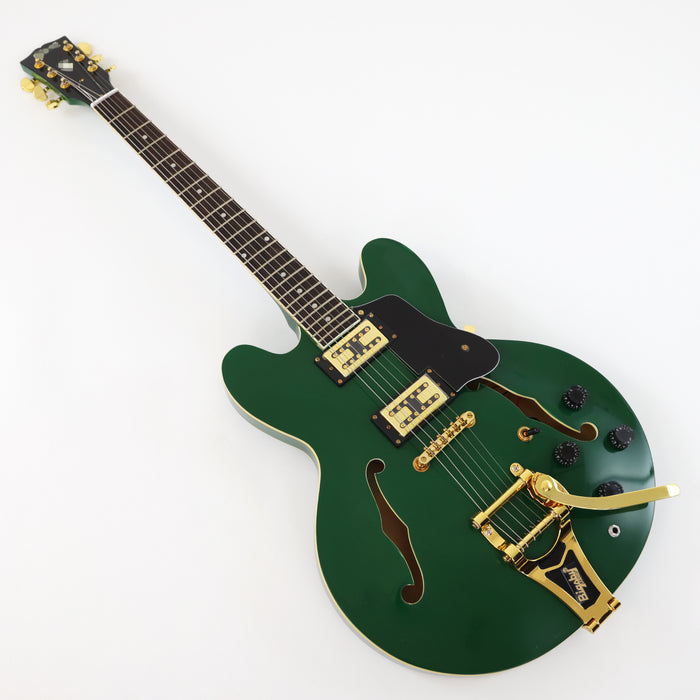 PANGO MUSIC Semi Hollow All Green Electric Guitar (GKS-094)