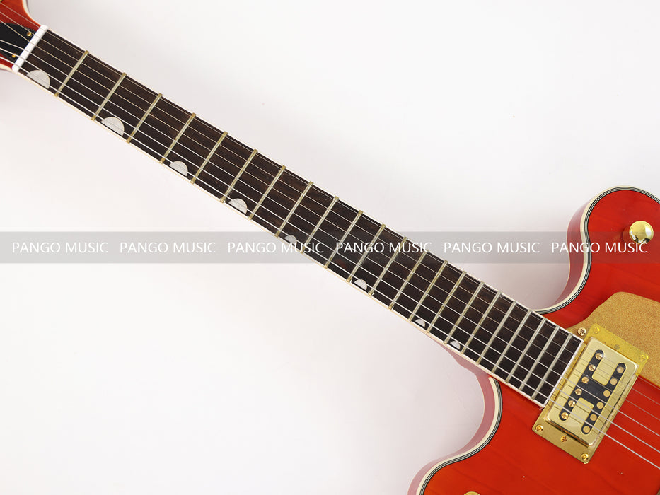 PANGO MUSIC Semi Hollow Orange Color Electric Guitar (GKS-087)