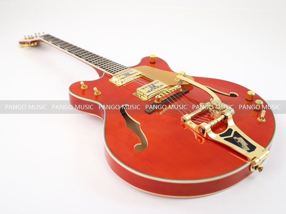 PANGO MUSIC Semi Hollow Orange Color Electric Guitar (GKS-087)