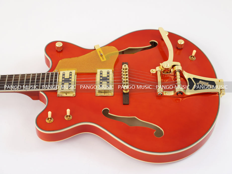 PANGO MUSIC Semi Hollow Orange Color Electric Guitar (GKS-089)