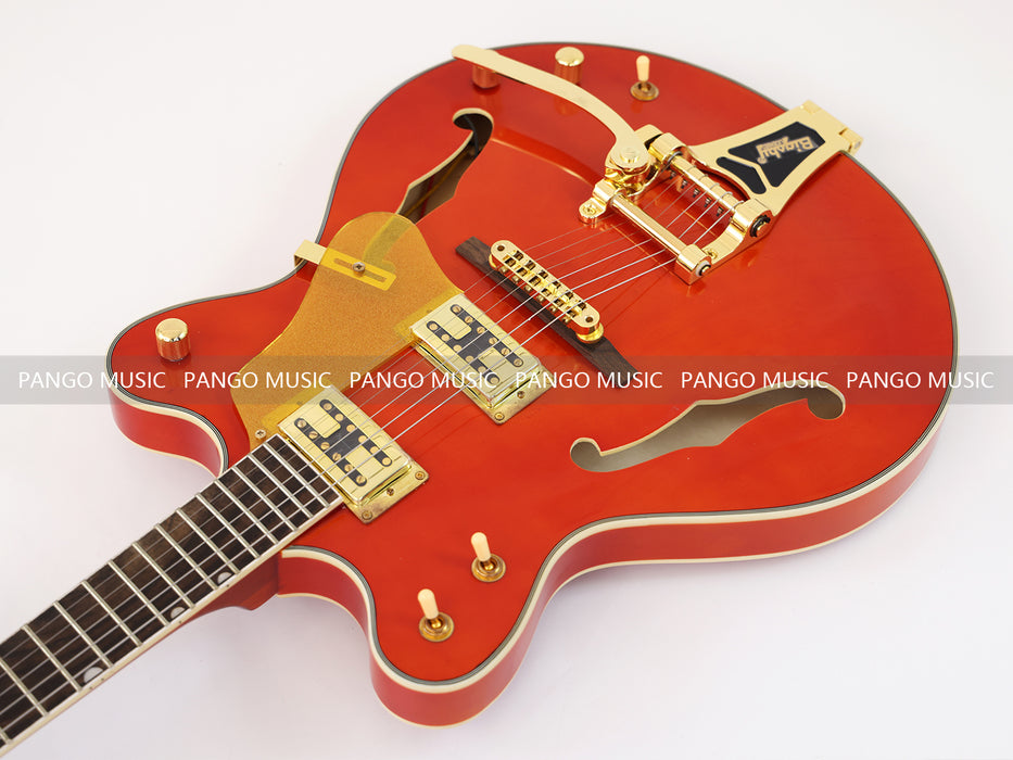 PANGO MUSIC Semi Hollow Orange Color Electric Guitar (GKS-089)