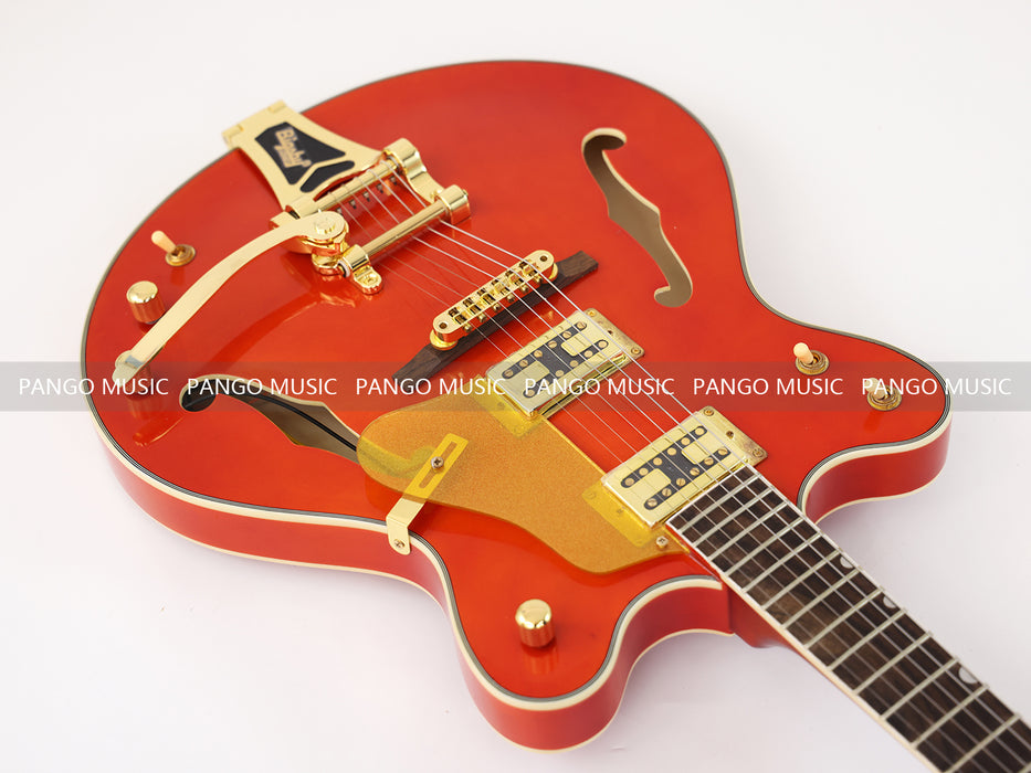 PANGO MUSIC Semi Hollow Orange Color Electric Guitar (GKS-089)