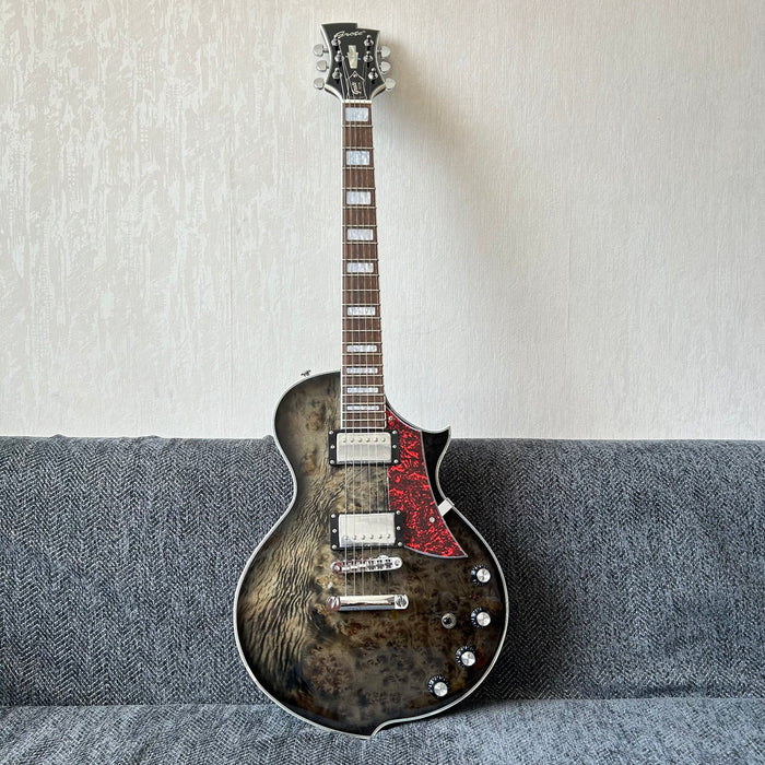 PANGO Music Electric Guitar with Burl Maple Top (YMZ-209)