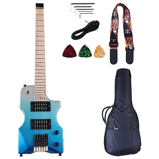 PANGO Music 30 Inch Headless & Travel Electric Guitar (PHG-816)