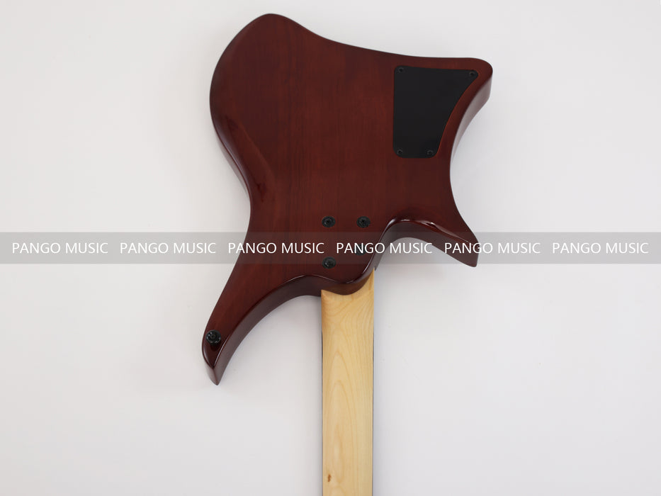 PANGO Music Headless Style Electric Guitar with Spalted Maple Top (PJX-522)