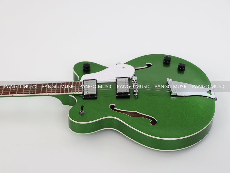 PANGO Music Semi Hollow Body All Green Electric Guitar (PHY-129)