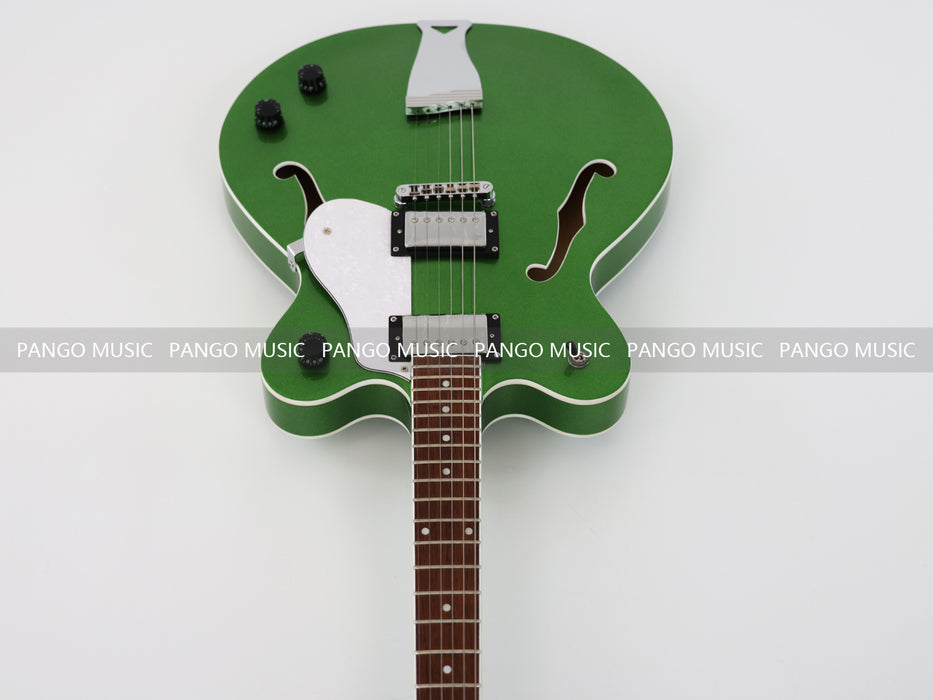 PANGO Music Semi Hollow Body All Green Electric Guitar (PHY-129)