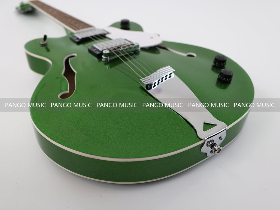 PANGO Music Semi Hollow Body All Green Electric Guitar (PHY-129)