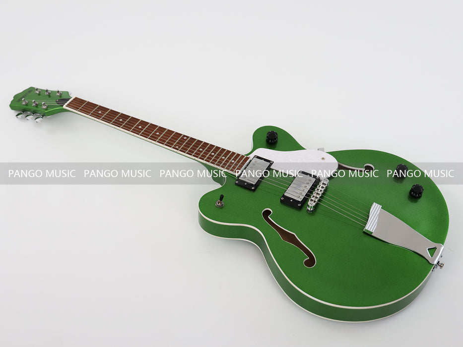 PANGO Music Semi Hollow Body All Green Electric Guitar (PHY-129)