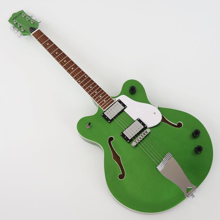 PANGO Music Semi Hollow Body All Green Electric Guitar (PHY-129)