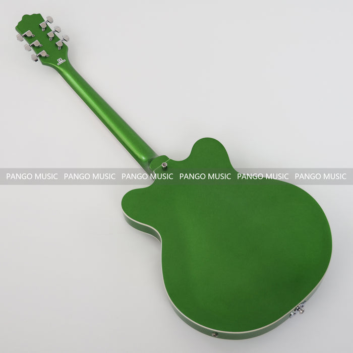 PANGO Music Semi Hollow Body All Green Electric Guitar (PHY-129)