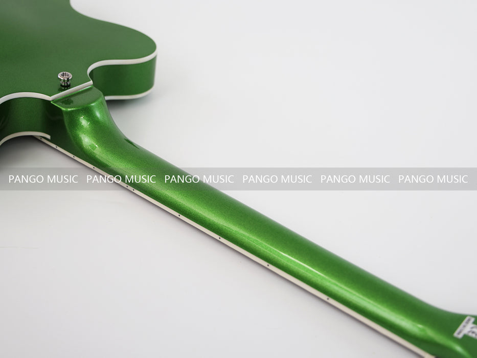 PANGO Music Semi Hollow Body All Green Electric Guitar (PHY-129)