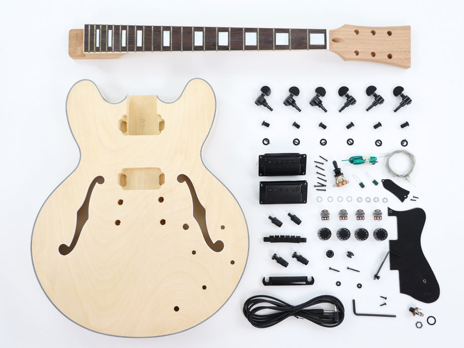 Semi Hollow Body ES-335 Style DIY Electric Guitar Kit (LRF-053, Limited Edition)