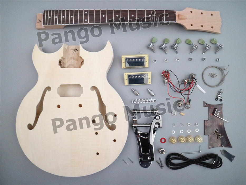 Semi Hollow Body DIY Electric Guitar Kit (PHB-650)