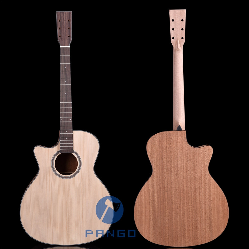 41 Inch Left Hand Solid Spruce Top DIY Acoustic Guitar Kit (PFA935